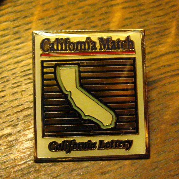 California State Lottery Vintage Lapel Pin - Picture 1 of 4